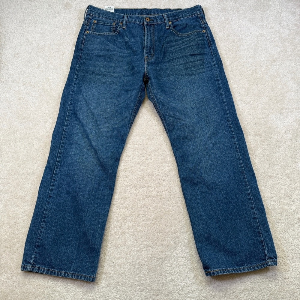 Levi's 569 Jeans Mens 36x28 Blue Loose Straight Medium Wash Pockets